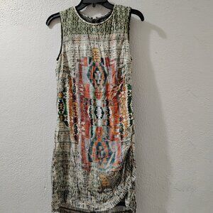 Zara Trafaluc-M- zara trafaluc dress Indian print, zipper back and sleeve less